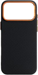 Чохол-накладка ArmorStandart LikeCarbon2 SE MagCase для Apple iPhone 17 Pro Max Kevlar Black Orange (ARM89165)