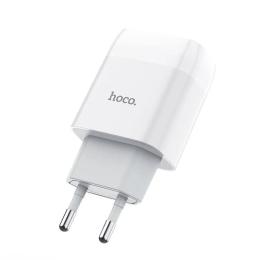 Адаптер живлення для телефона Hoco C73A Glorious White (2USB, 2.4 А 6931474712912)