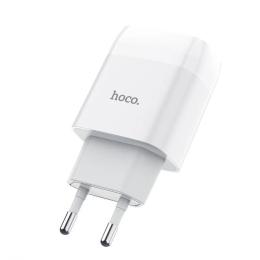 Адаптер живлення для телефона Hoco C72A Glorious White (1USB, 2.1А 6931474712899)