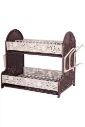 Сушарка для посуду Violet House Ажур Beige 28х40х38 см (0414 Ажур CAPPUCHINO)