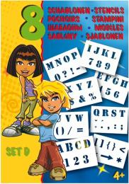 Трафарет Malinos MA-300998 англійський алфавіт 8 шт. (набір D)