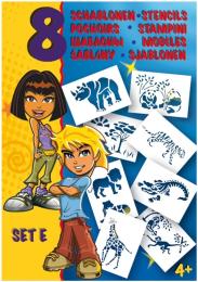 Трафарет Malinos MA-301001 африканські тварини 8 шт. (набір E)