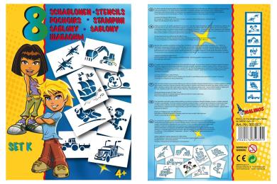 Трафарет Malinos MA-301007 техніка 8 шт. (набір K)