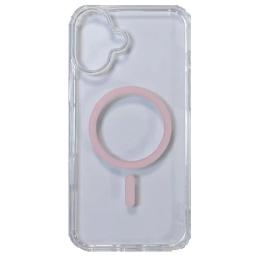Чохол-накладка DM Clear Magsafe для iPhone 16 Pink