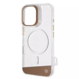 Чохол-накладка Kajsa Aluminium Shield iPhone 16 Light Gold with Magnetic Ring