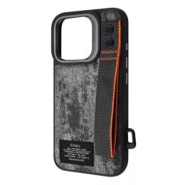 Чохол-накладка Kajsa Outdoor Collection Tie Dye iPhone 16 Pro Black with Magnetic Ring