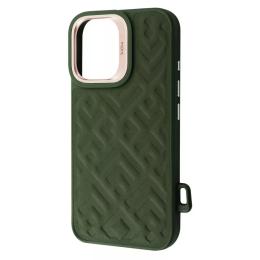 Чохол-накладка Kajsa Rhombus Collection iPhone 16 Olive with Magnetic Ring