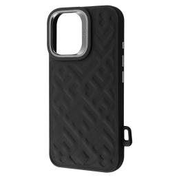 Чохол-накладка Kajsa Rhombus Collection iPhone 16 Black with Magnetic Ring