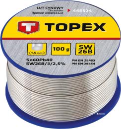Припій TOPEX 44E524 60% олова 1.5 мм 100 г