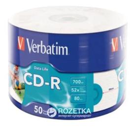 Диск Verbatim CD-R 43794 50 шт 700 MB
