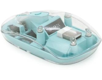 Мишка Jedel WD131P-BU Transparent Blue