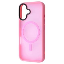 Чохол-накладка Apple iPhone 16 Wave Matte Insane Case With Magnetic Ring Pink