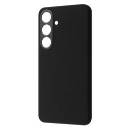 Чохол-накладка WAVE Premium Carbon Slim with Magnetic Ring для Samsung Galaxy S24 Black