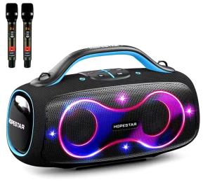 Акустика портативна Hopestar PARTY BOX 168 with 2pcs microphone Black