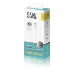 Дата-кабель Piko 1283126496172 1.2m USB(тато) - microUSB(тато) White