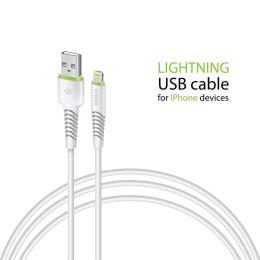 Дата-кабель Intaleo 1283126487439 0.2m USB(тато) - Lightning(тато) White