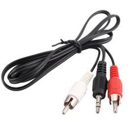 Аудіо-кабель Piko mini-jack 3.5(тато)2xRCA(тато), 3m Black