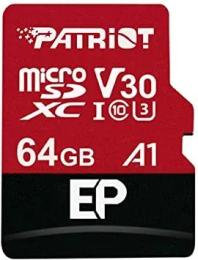Карта памяті Patriot PEF64GEP31MCX 64GB microSDXC Class 10 UHS-I U3 V30 A1