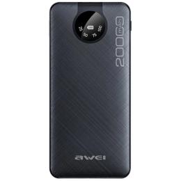 Зовнішній портативний акумулятор Awei P134K 20000mAh Black 4 in 1