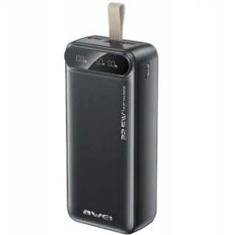 Зовнішній портативний акумулятор Awei PA-12 30000mAh Black 22.5W
