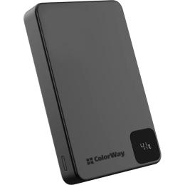 Зовнішній портативний акумулятор ColorWay MagSafe 10 000 mAh Black 22.5W (CW-PB100LPA1BK-WPDD)