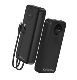 Зовнішній портативний акумулятор WUW Y202 20000mAh Black PD22.5W
