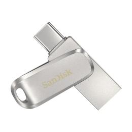 Флеш память SanDisk 64GB USB-Type C Dual Drive Luxe Silver (SDDDC4-064G-G46)