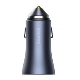 Автомобільний зарядний пристрій для телефона Baseus TZCCJD-A0G Dark Gray Golden Contactor Pro (with Cable Type-C 5A (1m))
