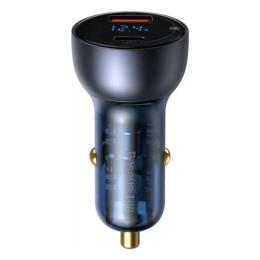 Автомобільний адаптер для телефона Baseus CCKX-C0G Dark Gray 1USB + Type-C Particular PPS 65W