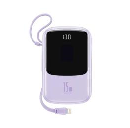 Зовнішній портативний акумулятор Baseus Qpow 10000mAh Violet 15W (BS-P1001L)