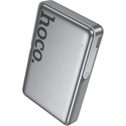 Зовнішній портативний акумулятор Hoco Q36A Sunlight PD20W Magnetic 10000 mAh Metal Gray з підставкою (714987)