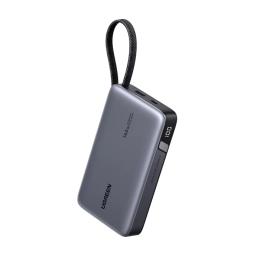 Зовнішній портативний акумулятор Ugreen PB551 20000mAh Gray 145W with Built-in Cable (55992B)