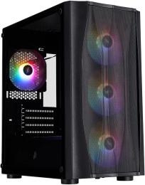 Корпус для ПК 1STPLAYER X3-M-BK-4F1 Black без БЖ