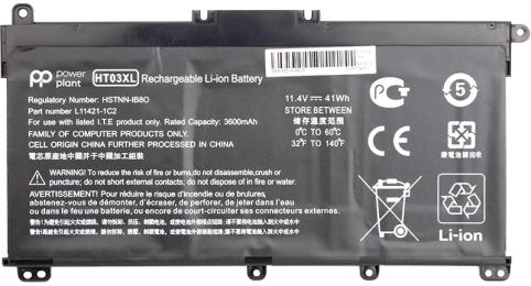 Акумулятор до ноутбука PowerPlant NB461486 Black (HP 250 G7 HT03XL, HSTNN-LB8M 11.4 V 41 Wh)