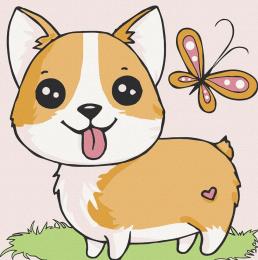 Картина за номерами Art Craft 30х30 см 15541-AC Песик на прогулянці