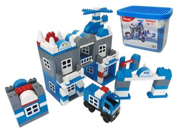Конструктор Doloni Поліція 013888/02 в пластиковому боксі, 231 деталь