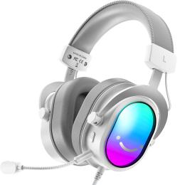 Накладні навушники Fifine H16 7.1 RGB White