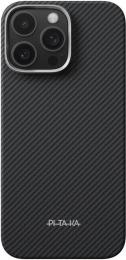 Чохол-накладка Pitaka Ultra-Slim Case Twill 600D with PitaTap for iPhone 16 Pro Max Black Gray (KI1602PAM)