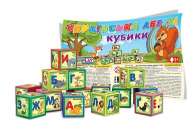 Ігрові кубики Colorplast Абетка 1-063 88мм 9шт