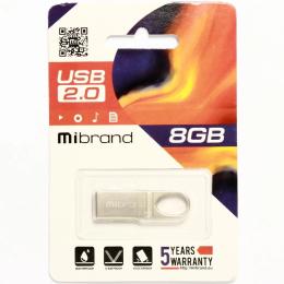 Флеш память Mibrand Irbis MI2.0/IR8U3S Silver 08 GB USB 2.0
