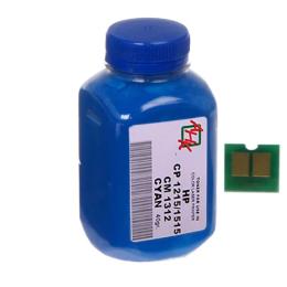 Принтерний тонер AHK HP CLJ CP1215 40г + чіп Cyan (1500140) + чіп