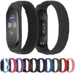 Ремінець для фітнес-браслету BeCover Elastic Nylon Style для Xiaomi Mi Smart Band 5/Mi Smart Band 6 (Size M) Rainbow