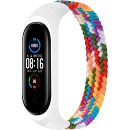 Ремінець для фітнес-браслету BeCover Elastic Nylon Style для Xiaomi Mi Smart Band 5/Mi Smart Band 6 (Size L) Rainbow
