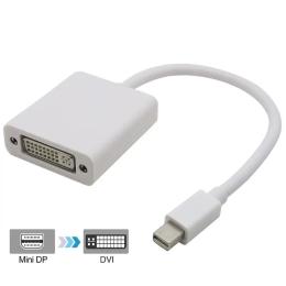 Перехідник Voltronic mini DisplayPort (тато) - DVI (мама) White