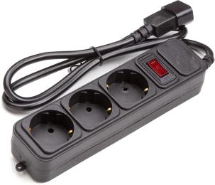 Мережевий фільтр PowerPlant PPUA10M10S3 1 м, 3 розетки