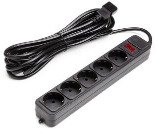 Мережевий фільтр PowerPlant PPUA10M50S5 5 м, 5 розеток