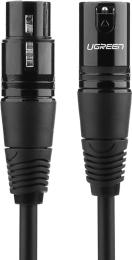 Мікрофонний кабель Ugreen AV130 XLR Male to Female Microphone Cable 1 м Black (90402010)