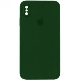 Чохол-накладка EpiK Silicone Case Square Full Camera Protective (AA) для iPhone XS Army Green