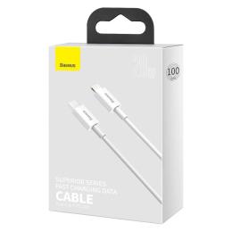 Дата-кабель Baseus CATLYS-A02 1m USB Type C(тато) - Lightning(тато) White