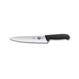 Кухонний ніж Victorinox Fibrox Carving 22 см Serrated Black (5.2033.22)